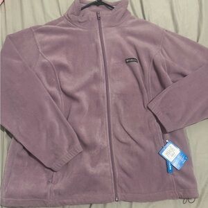 Columbia Soft Gray Fleece Jacket